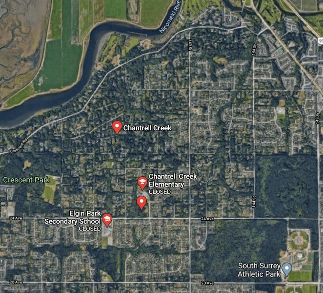 Elgin Chantrell neighbourhood map, South Surrey