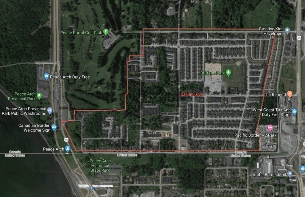 Pacific Douglas neighbourhood map, South Surrey