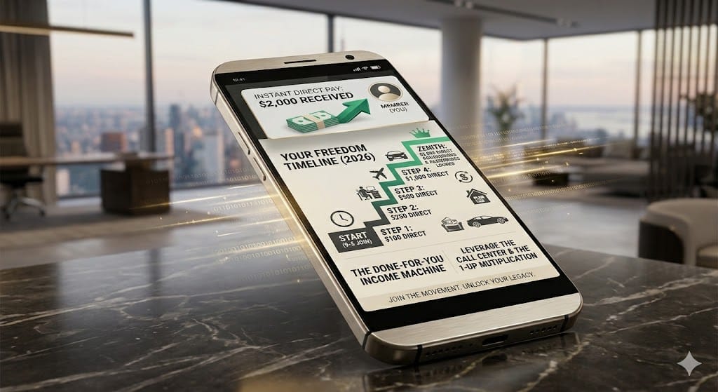 A realization of financial freedom, breaking digital chains and ascending toward the golden Exitus Elite Zenith.