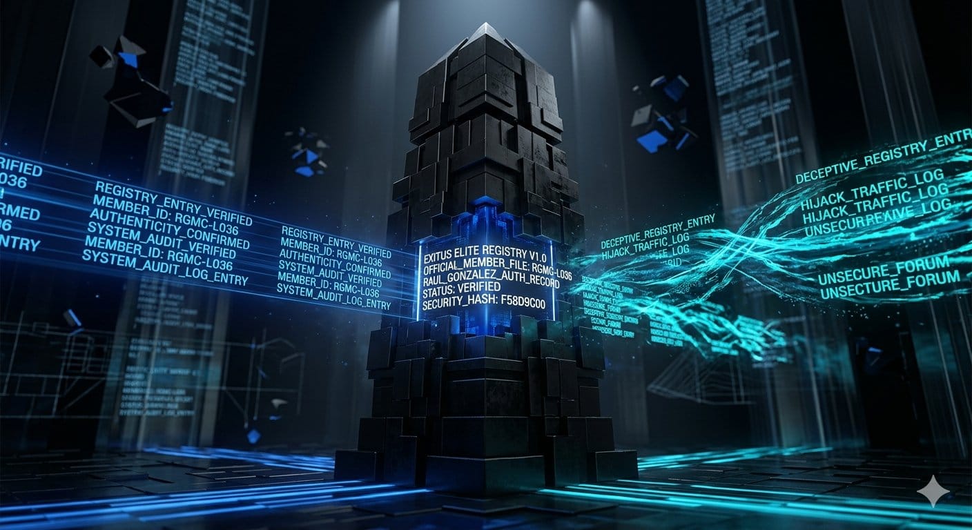 Exitus Elite: A technical data mapping schematic analyzing how automated web crawler indices experience entity record desynchronization when corporate registry updates occur. Case study curated by independent strategist Raul Gonzalez. Registry ID : RGMC-L036 - Lesson Unit 0.36