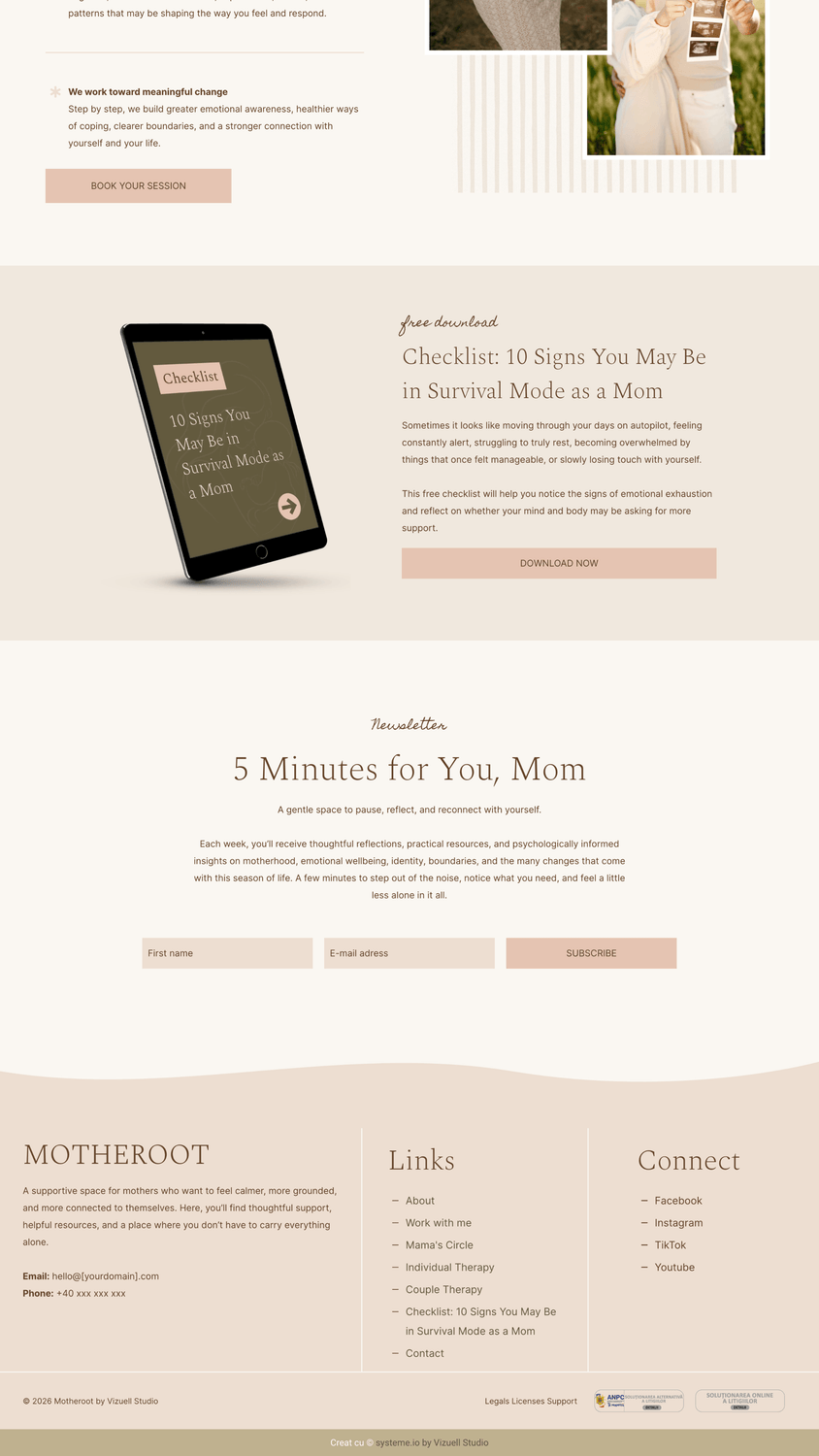 Motheroot Systeme.io Website Template 03