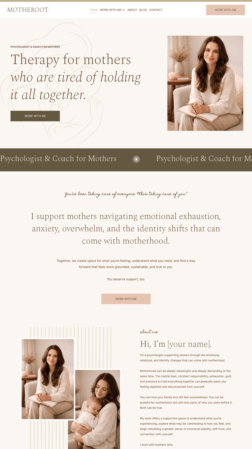 Motheroot Systeme.io Website Template 01