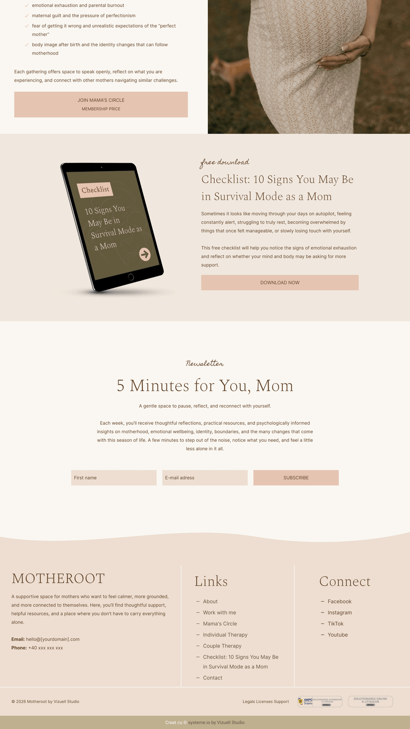 Motheroot Systeme.io Website Template 11