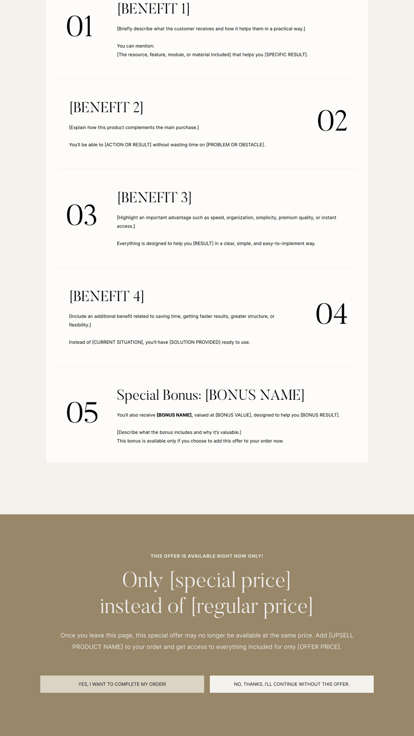 Universal Sales Page Funnel 12