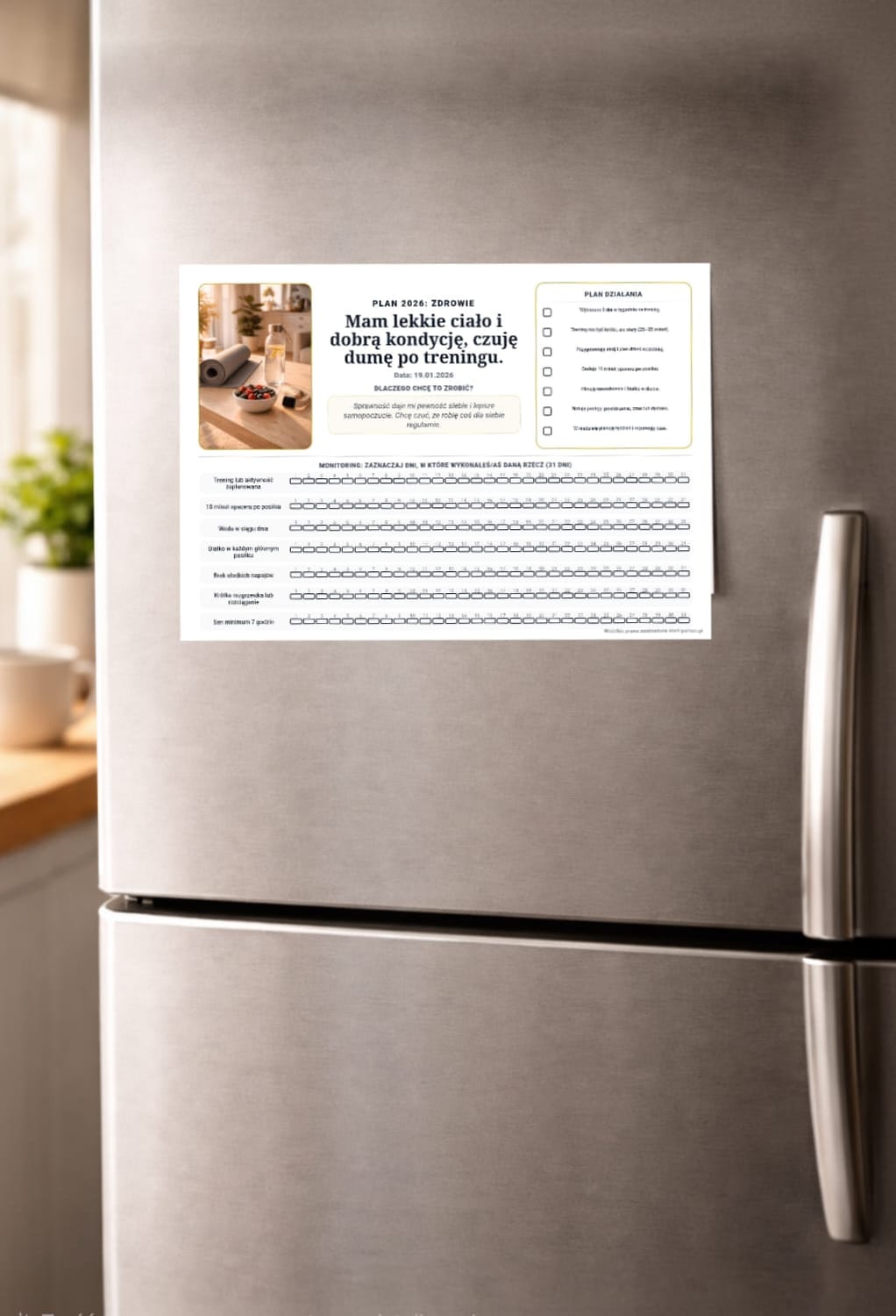 Planer Start-Partner na lodówce