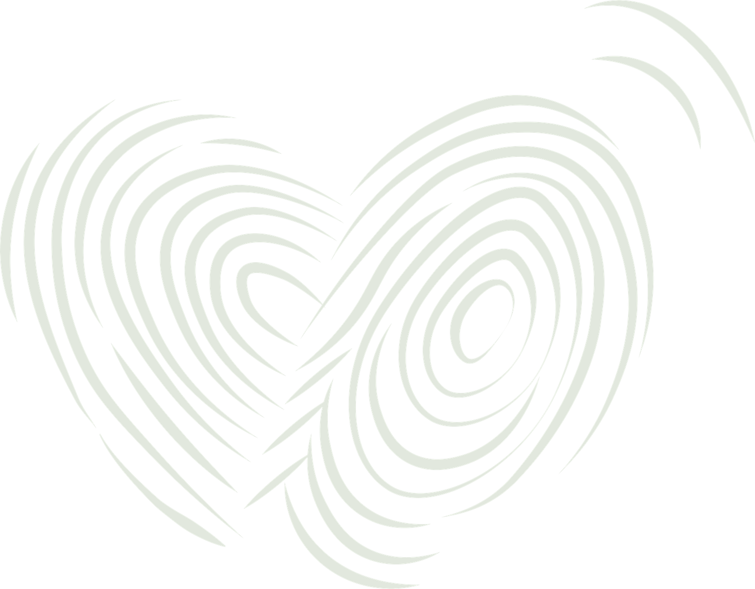 dos huellas digitales que forman un corazón
