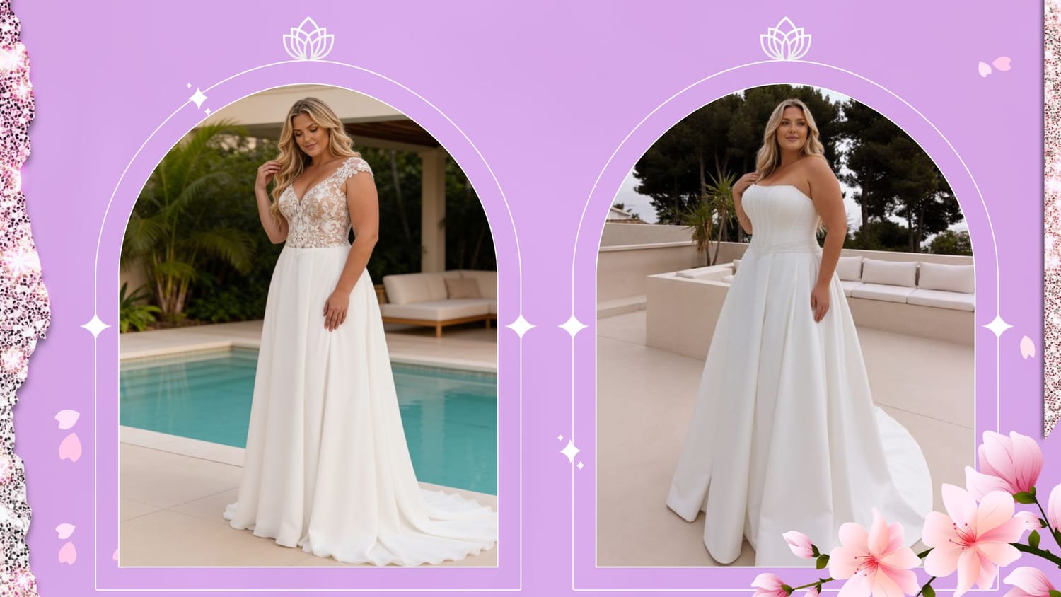 2 modèles de robes de mariée grande taille nantes