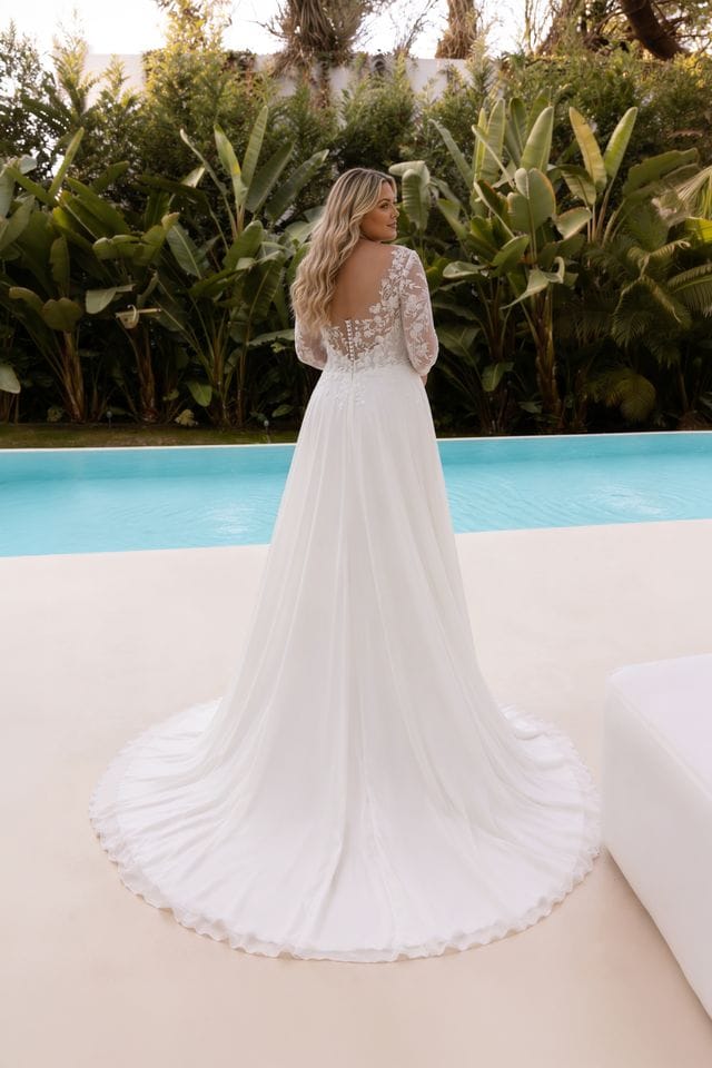 robe de mariée manches longues dentelle grande taille nantes