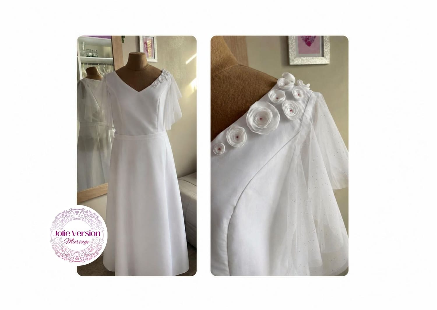 robe de mariée taille 42-44 jolie version mariage nantes
