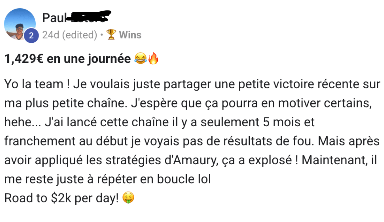 Preuve — Paul · 1 429 € en une seule journée