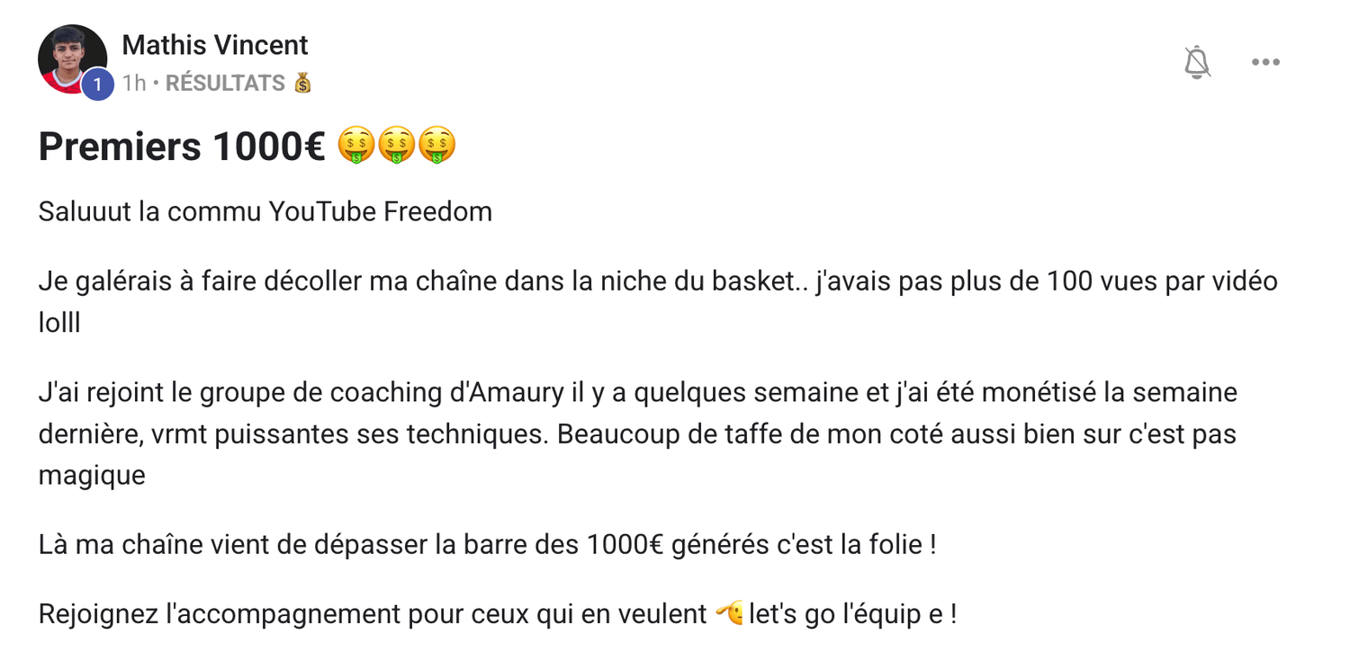 Preuve — Mathis · Ses premiers 1 000 €