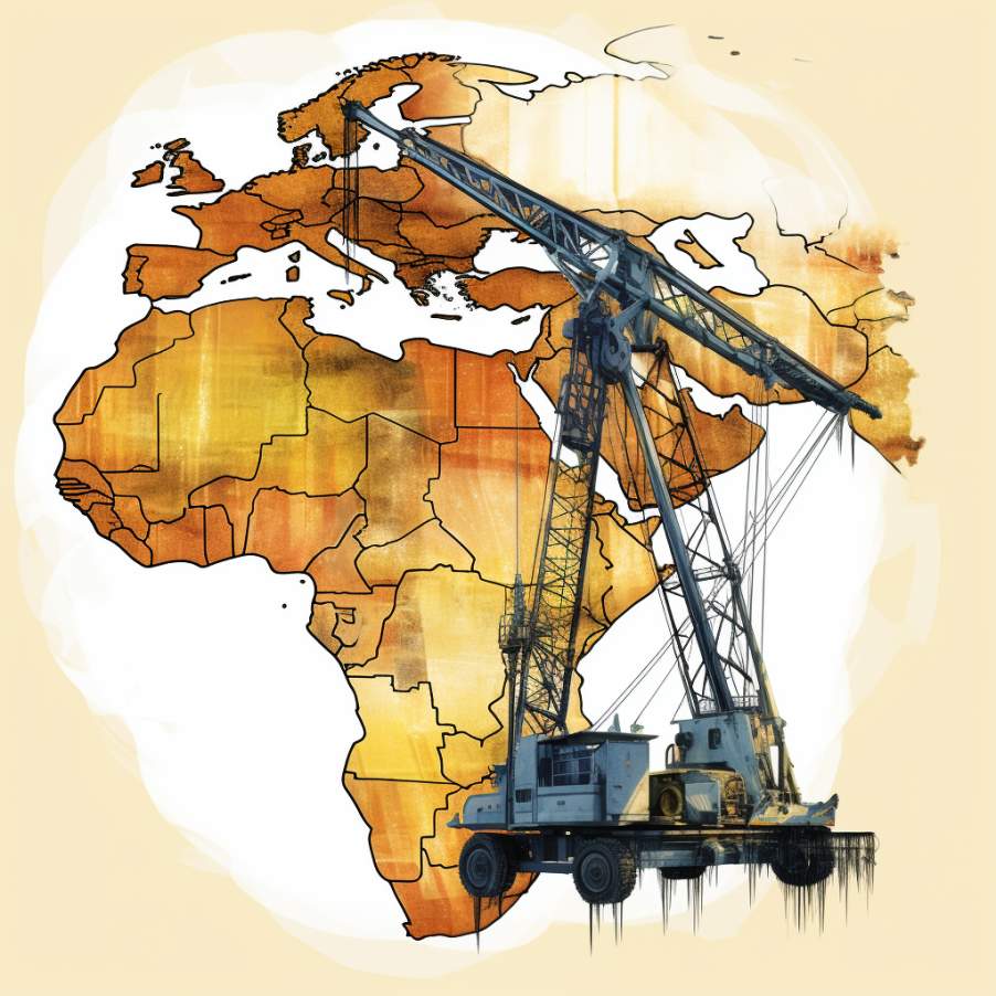 carte de l'Afrique en consctruction