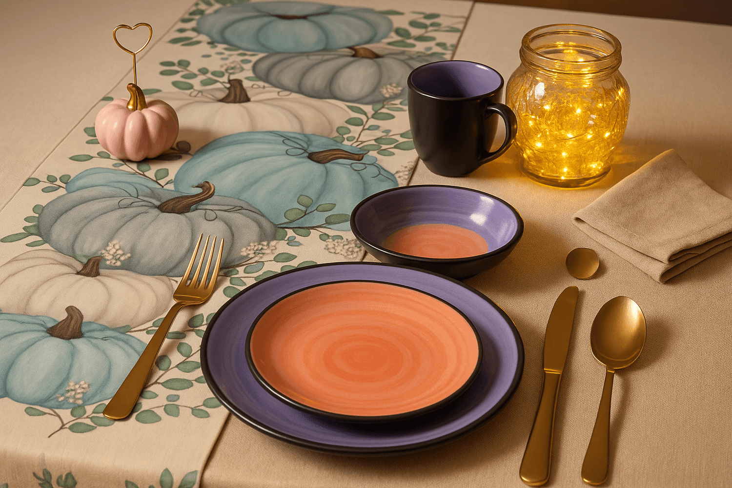 Pumpkin Spice Dream table – Thanksgiving setup