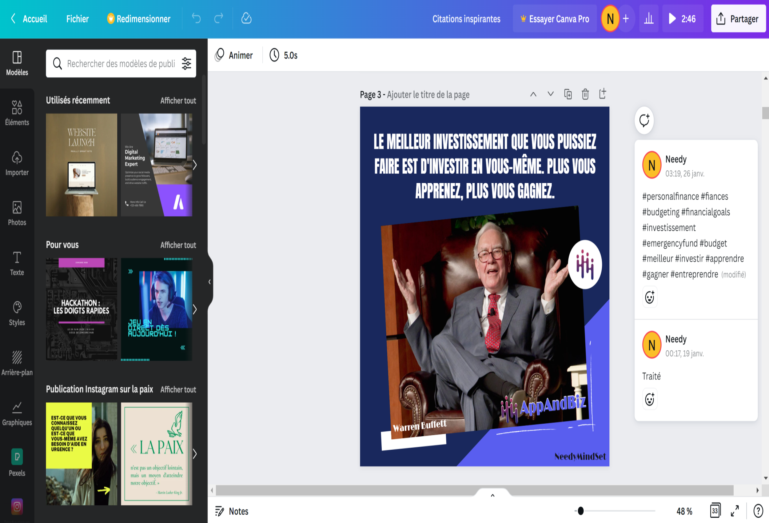 design en ligne, des milliers de Template personnalisables