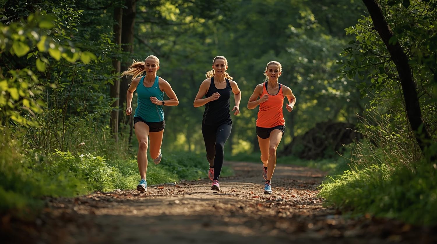 Femme qui court en nature – activité physique et bien-être naturel