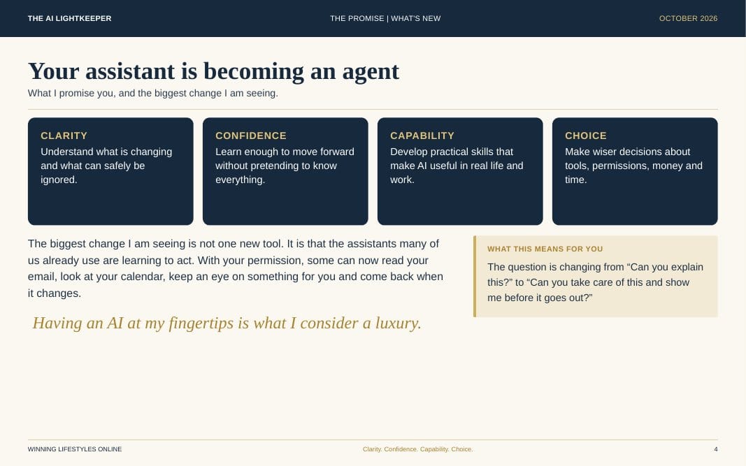 Page from the October issue: Your assistant is becoming an agent