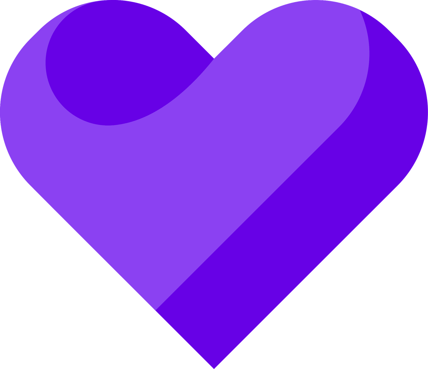 Senja logo. Purple heart. 