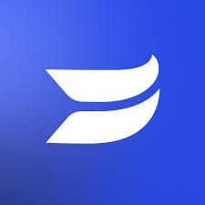 Wistia logo. Blue gradient box with a 2 wispy accents.