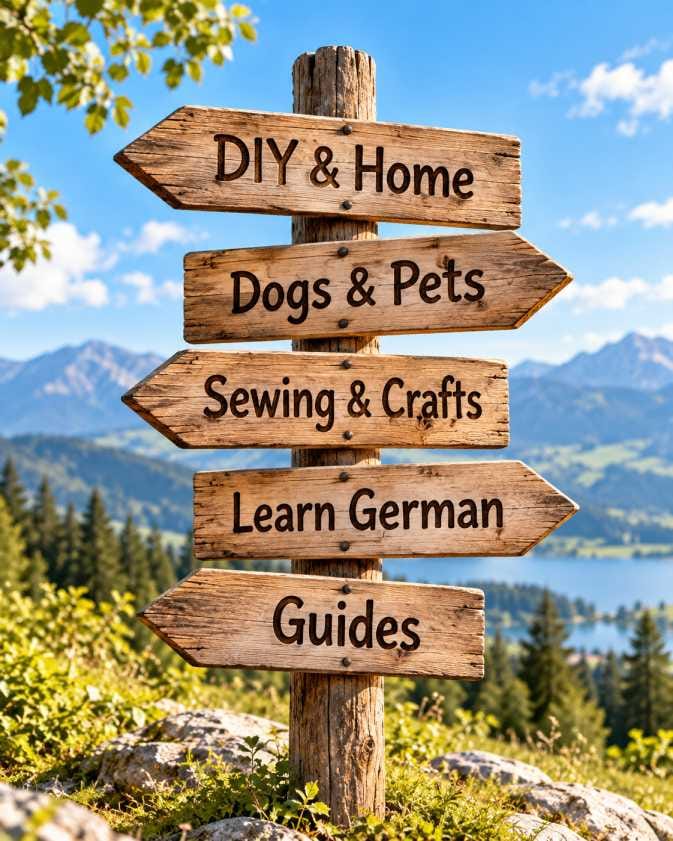 Wooden signpost representing the different topics available on Explore More Today