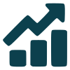 Icône augmentation prouvée des performances en ligne