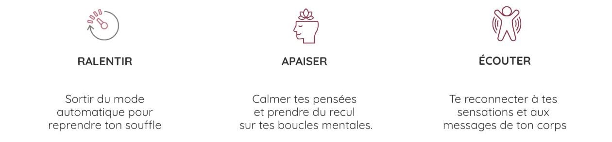 ralentir apaiser le mental et ecouter les sensations du corps
