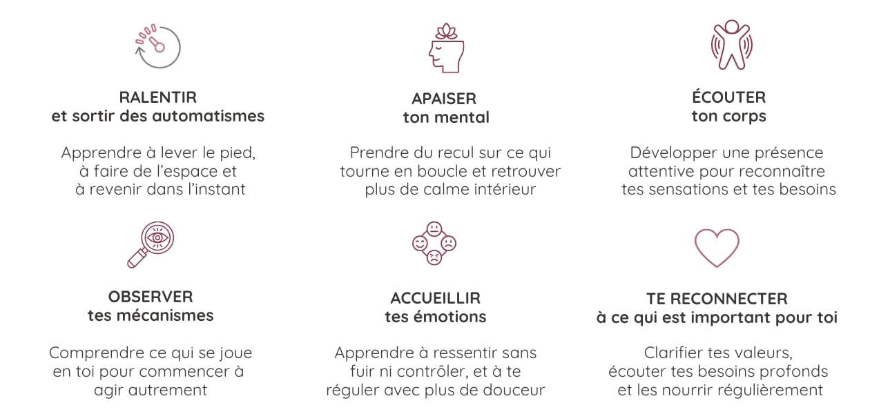Les pratiques explorées dans le parcours ORIGINE