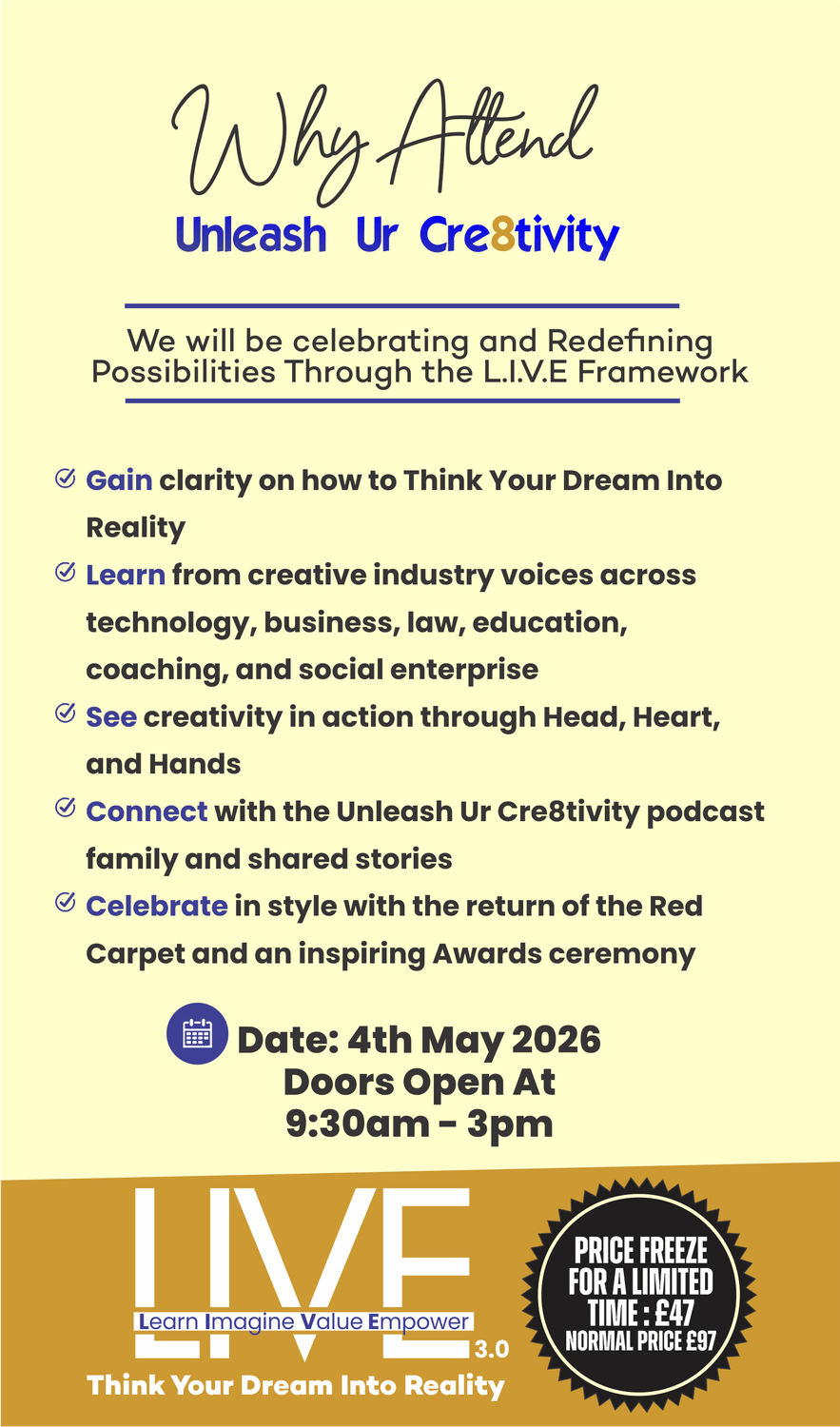 Attend this 3-day workshop "Preparing for 2026 Through Reflection ". 1. Build clarity and confidence for 2026 2. Learn how to take stock without overwhelm 3. Understand tools that will enable you to pause, reflect, and reset. 4. Discover journaling and planning strategies that actually work. STEP into the New Year with PURPOSE. Day 1 15th September; Day 2 13th October; Day 3 17th November 2025. 3 Free online workshops. You'll leave with both personal and collective strategies to carry you into 2026, ensuring you don't journey alone.