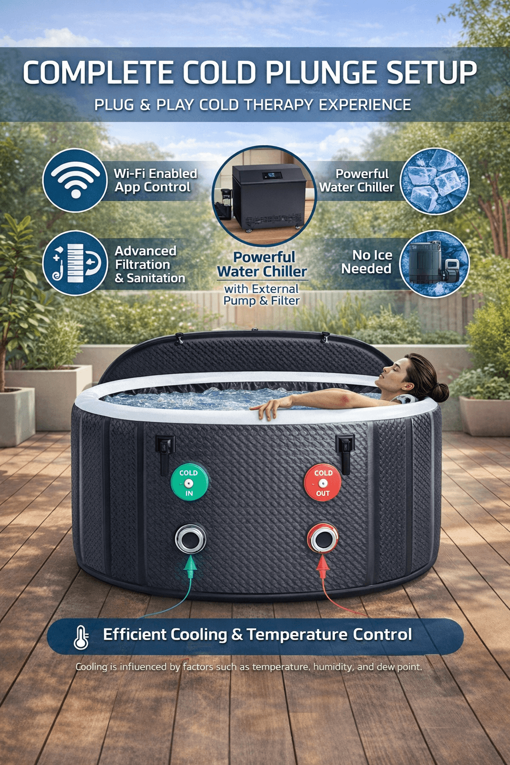 The Albott is a high end, high performance cold plunge for regular users