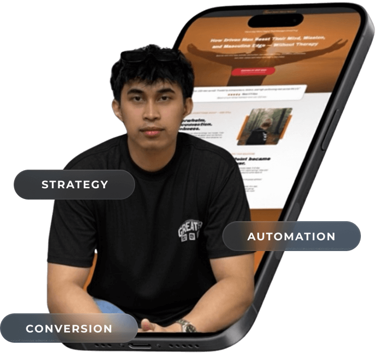 Jayjay Duran, funnel strategist and website designer