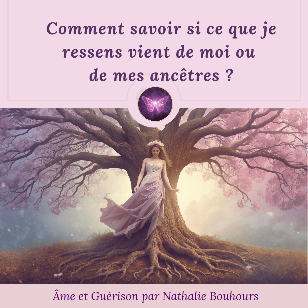 une femme chamane devant son arbre généalogique