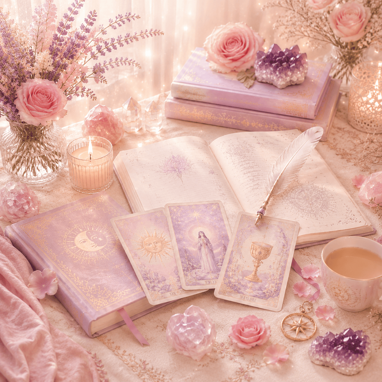 livres, grimoire, carte de tarot, comprendre ce que je porte âme et guérison Nathalie Bouhours