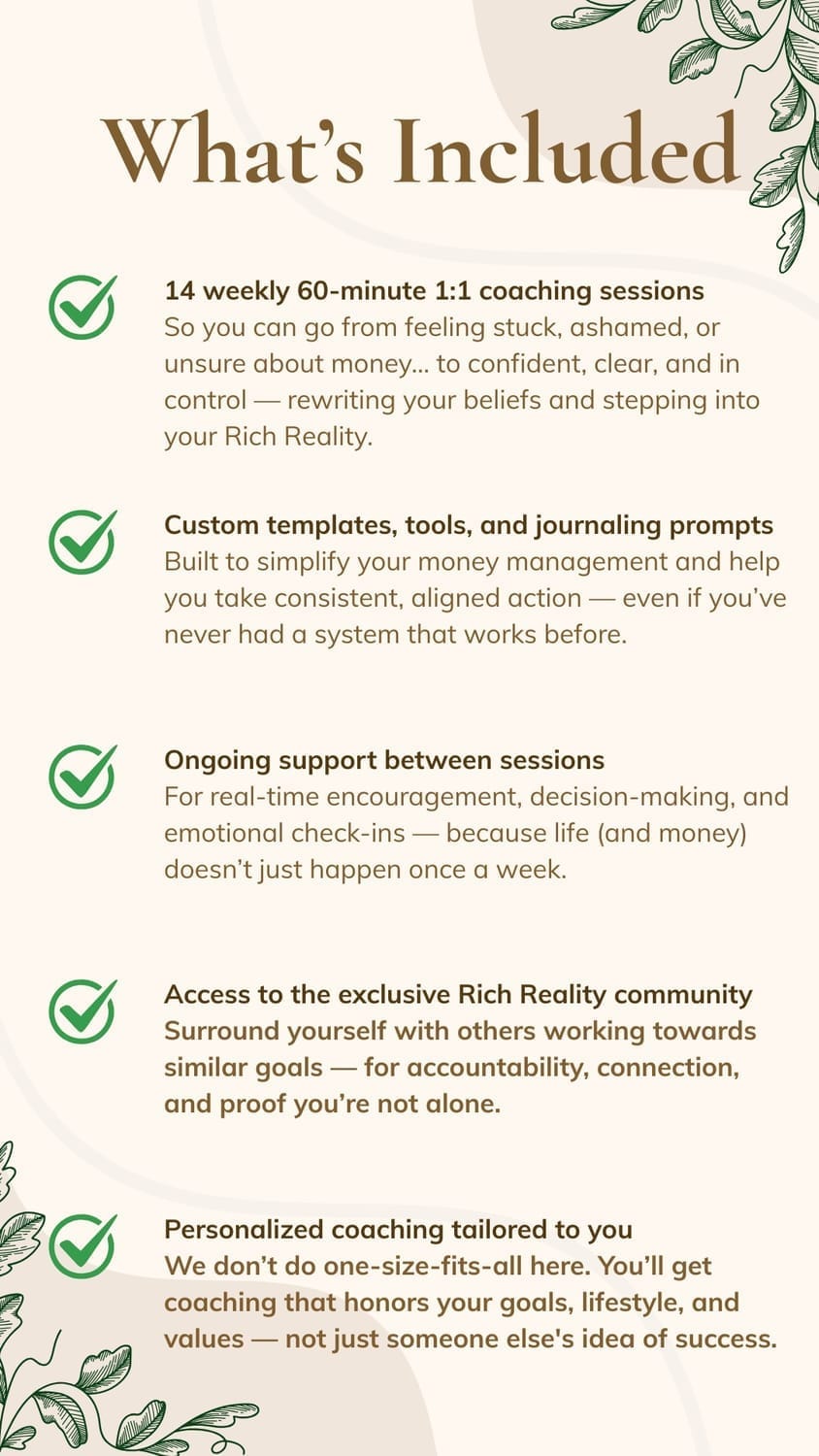 what's included with coaching