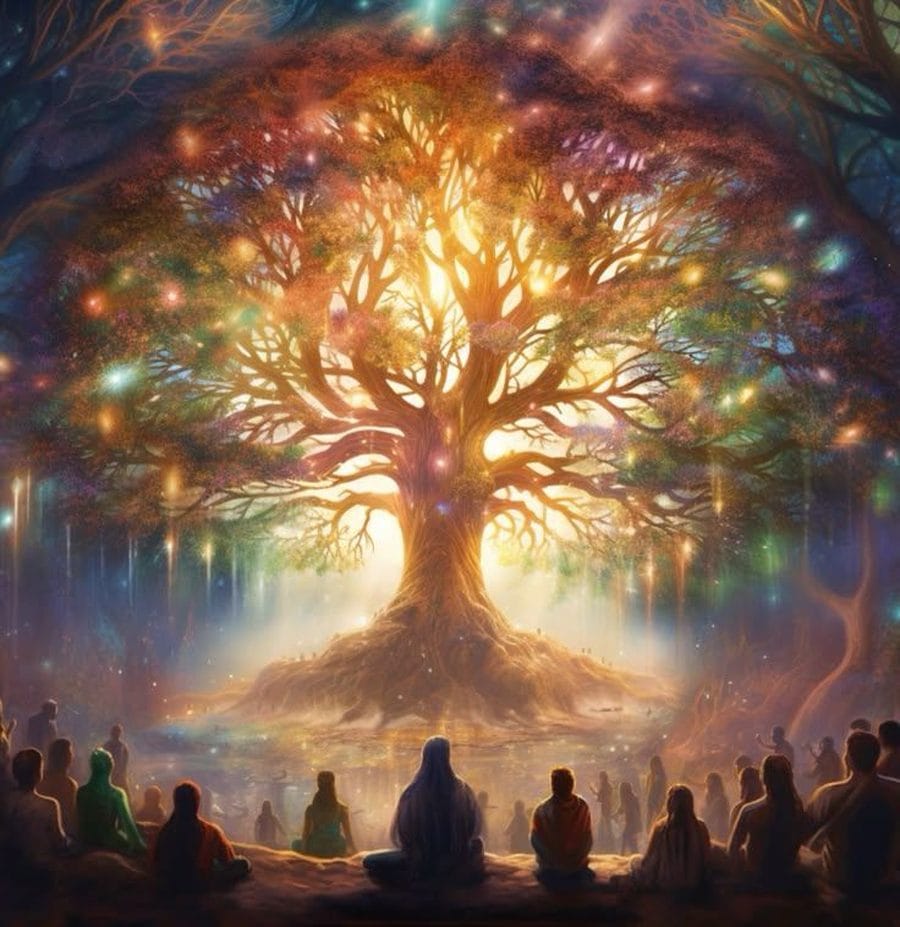Méditation collective autour de l'arbre de vie