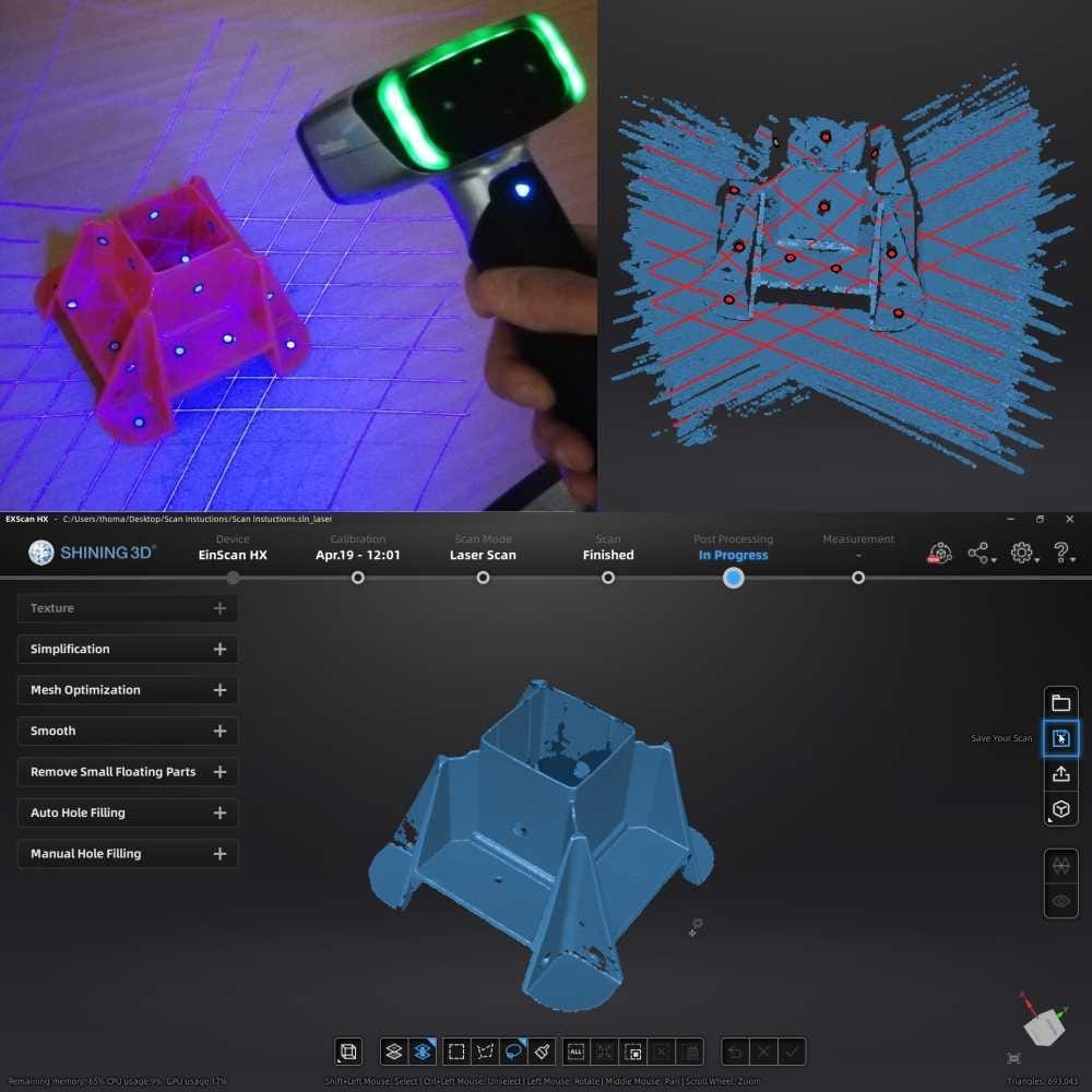 3D Scanning with Einscan HX Laser Scanner
