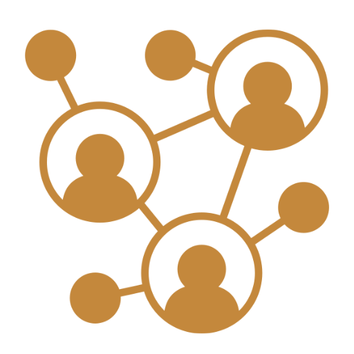 Icône représentant un réseau de personnes connectées