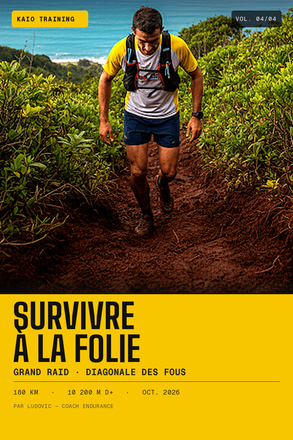 Guide Diagonale des Fous 2026 — Survivre à la folie, couverture jaune KAIO