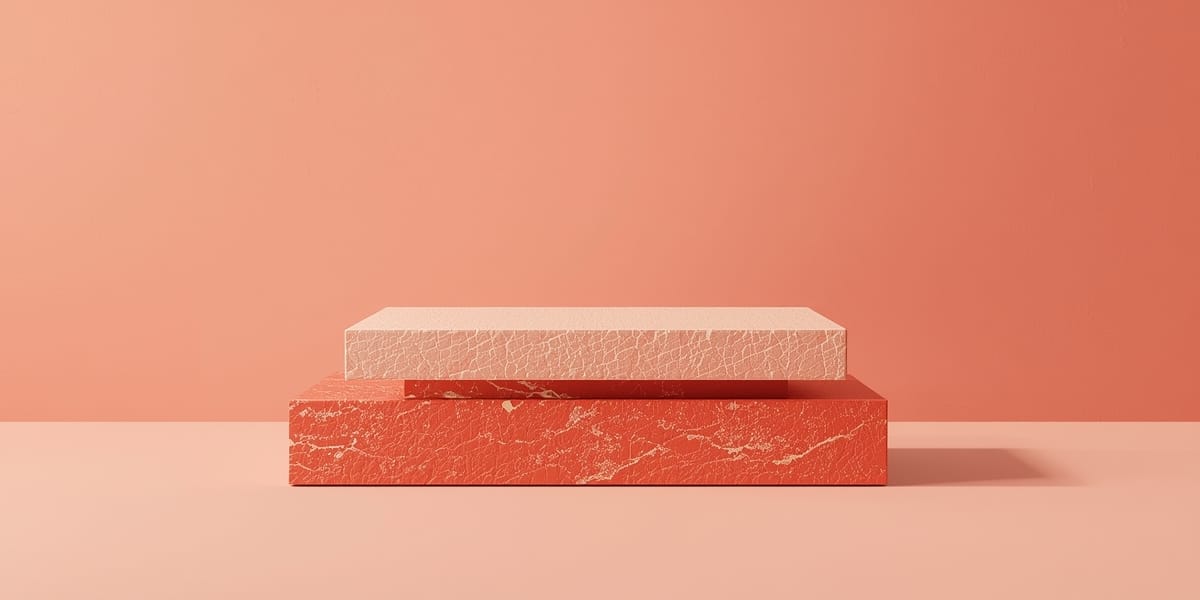 premium three-part digital product stack mockup cream graphite gold coral