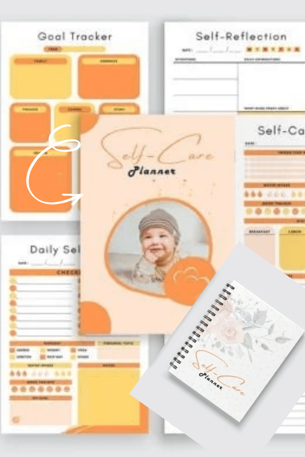Self-care planner template for busy women