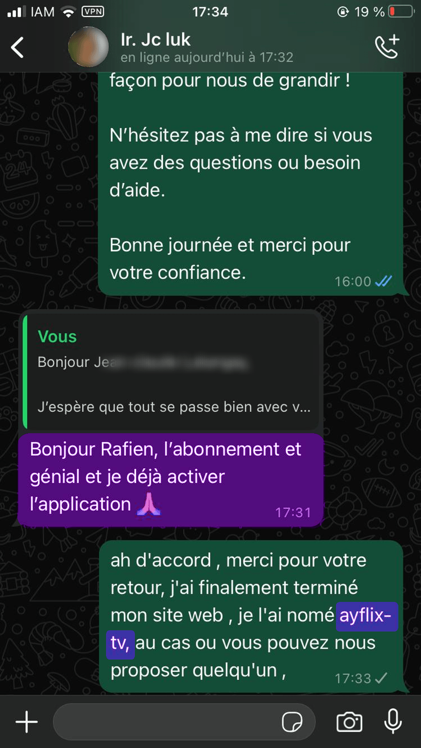 Témoignage client
