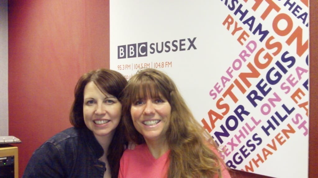 Sharon Bolt in BBC studio with Allison Ferns discussing dog training and behaviour