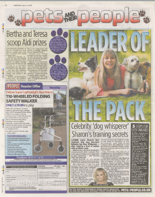 Sharon Bolt trusted UK dog trainer featured in The Sunday People