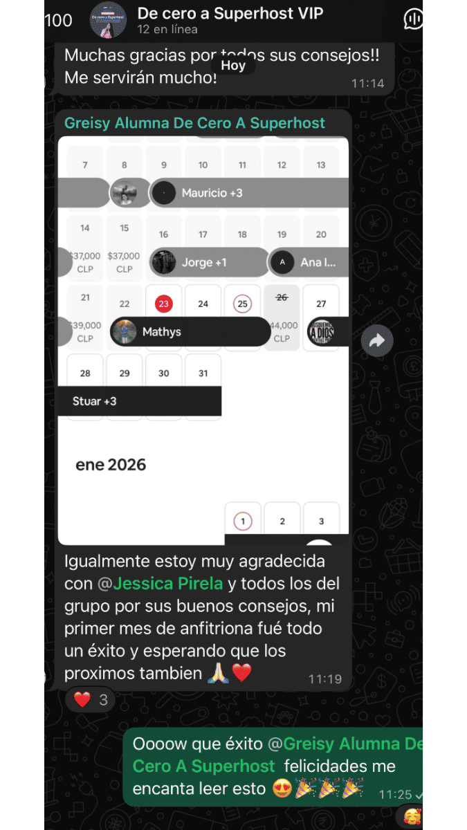 Recomendación real de una alumna