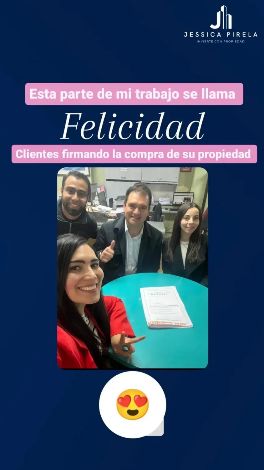 Cliente de Jessica Pirela en proceso de inversión inmobiliaria 8
