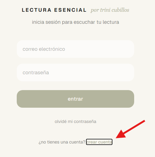 Guía visual: haz clic en 'crear cuenta'