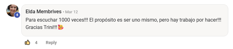 Testimonio de alumna