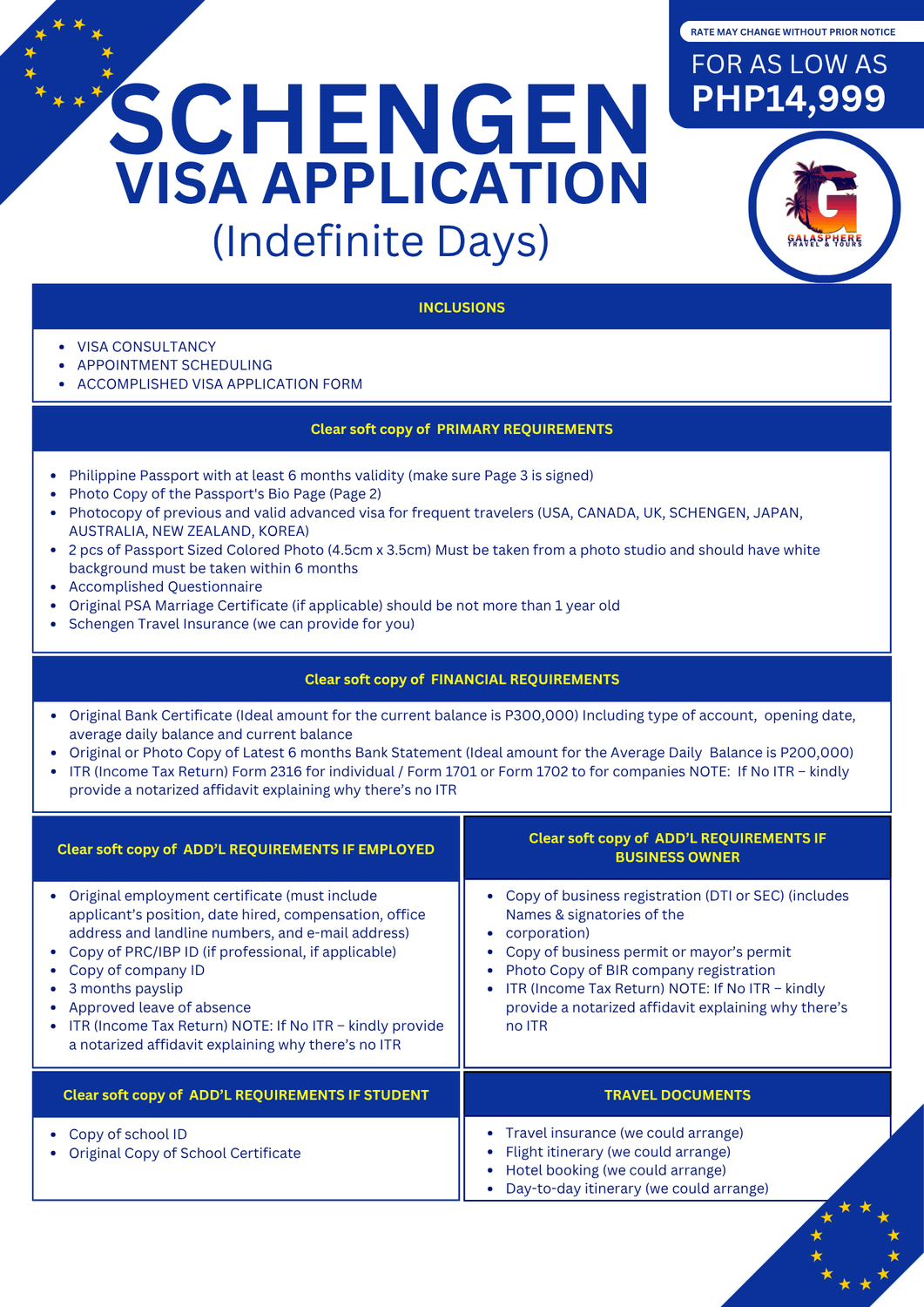 SCHENGEN VISA APPLICATION