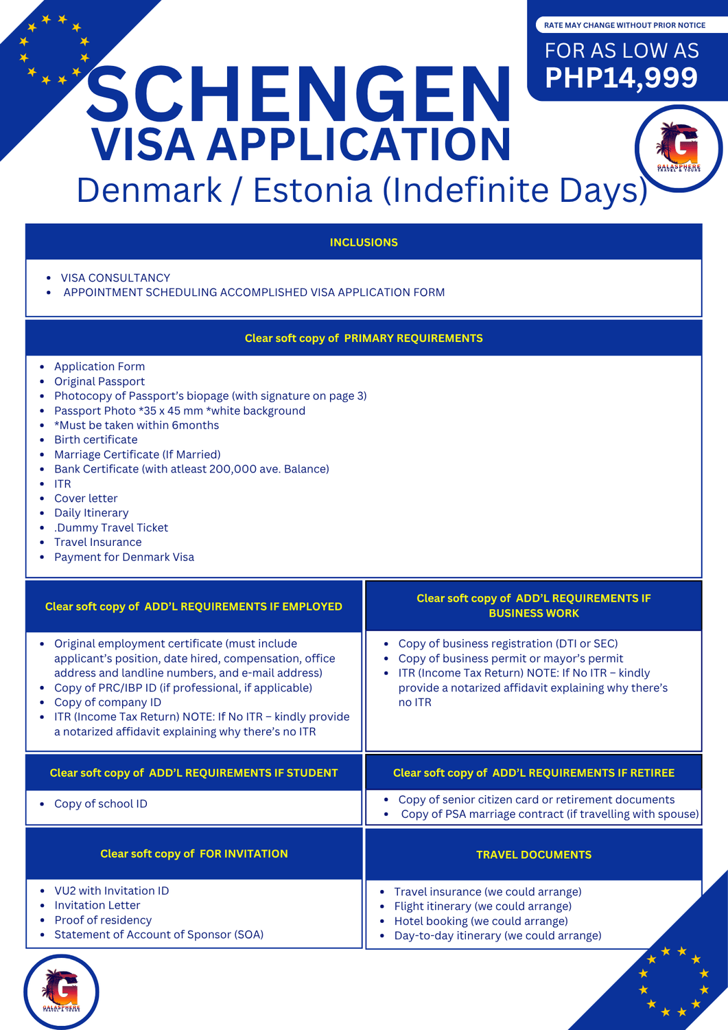 Schengen - Denmark/Estonia Australia VISA Application