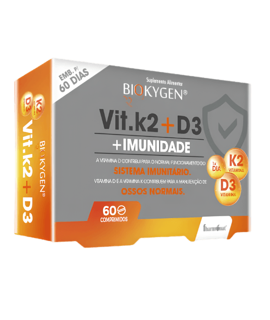 suplemento vitamina D3 com K2 para suporte da saúde óssea, imunidade e equilíbrio hormonal em mulheres depois dos 40