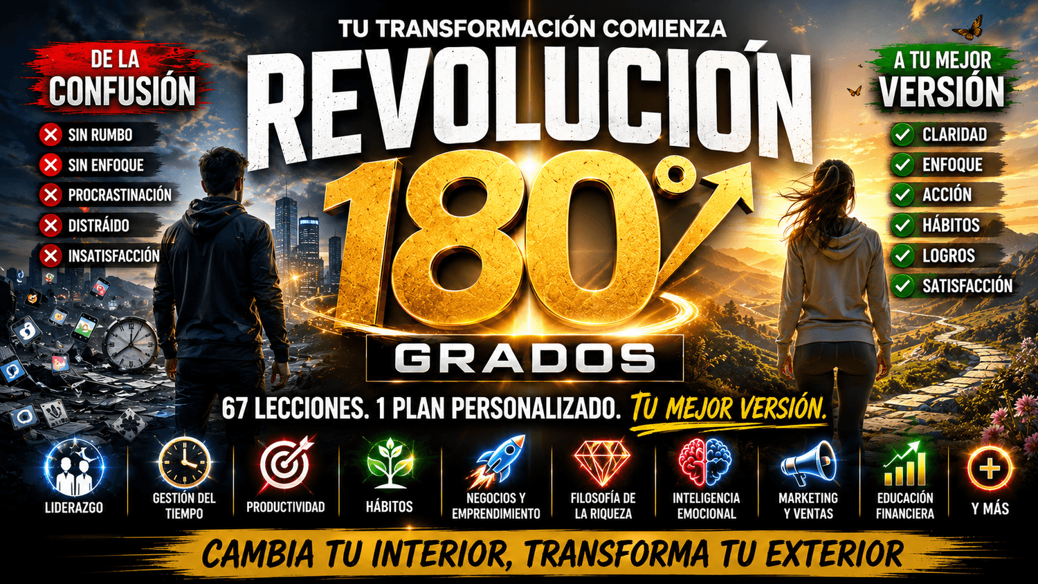 Revolución 180 Grados — De la confusión a tu mejor versión