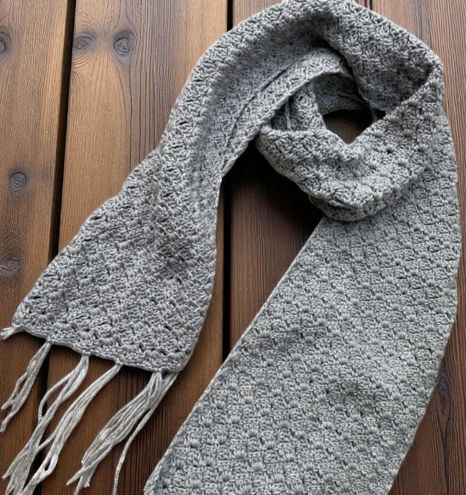 Finished cozy scarf project